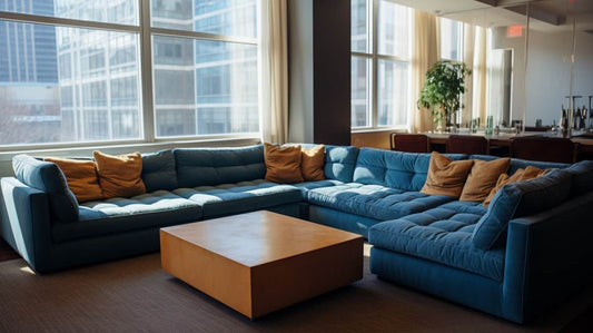 Blue sectional