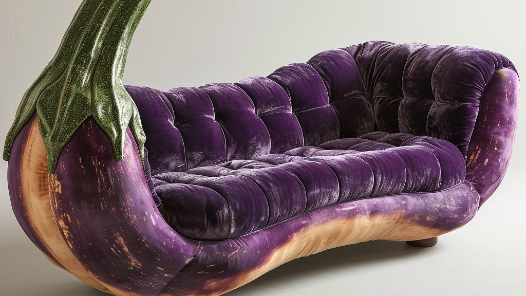 A crazy couch made of odd shapes