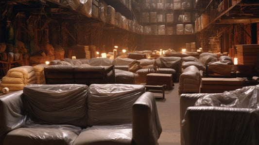a huge storage facility for couches like the one in raiders of the lost ark