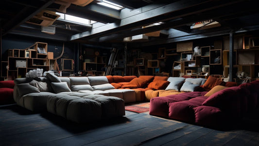 A very interesting and intricate comfy modular sofa