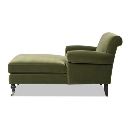 Alana Lawson - Chaise Lounge Chair - Olive Green