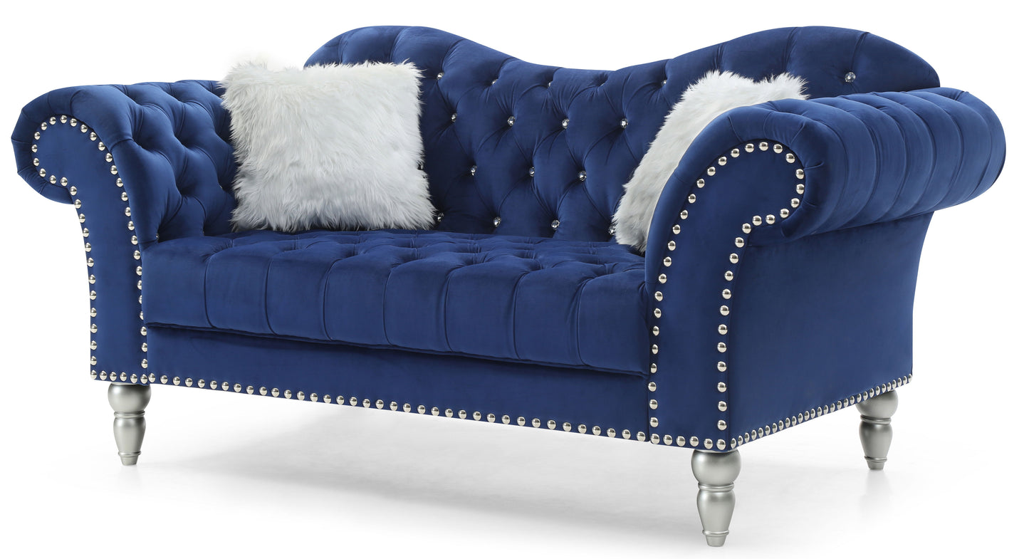 Elegant Round Arm Loveseat