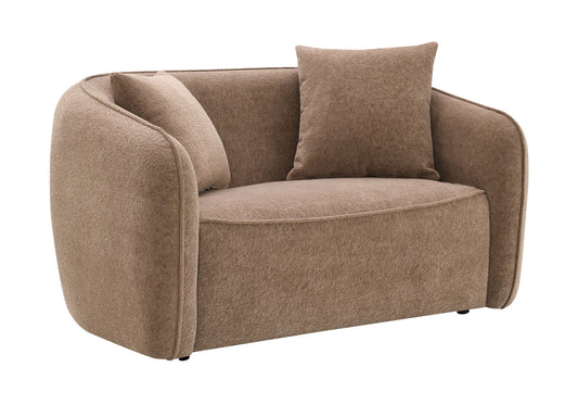 Keith - Chenille Loveseat With 2 Matching Color Toss Pillows