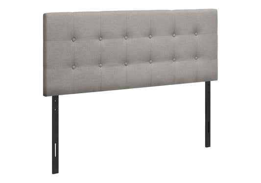 Full Size Bed Headboard Only, Upholstered, Transitional - Gray