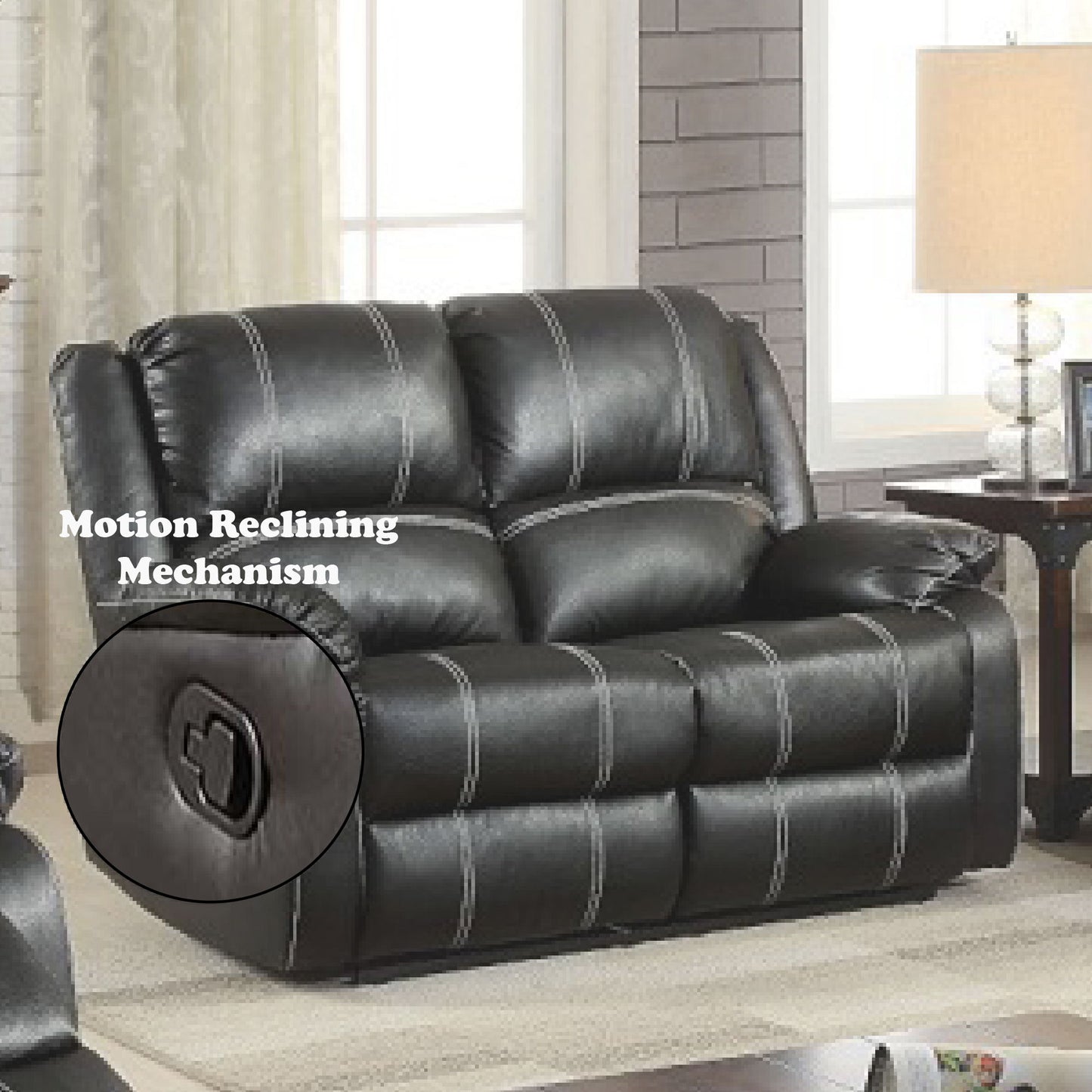 Zuriel - Synthetic Leather Recliner Loveseat