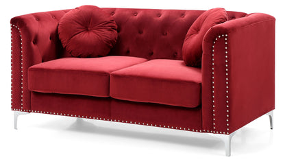 Stylish Sloped Arm Loveseat