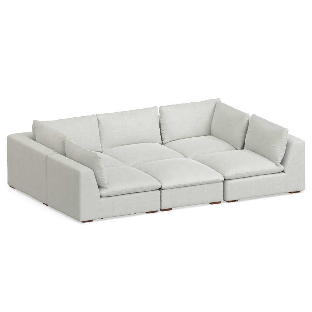 Jasmine - Pit Sectional Sofa - Gray