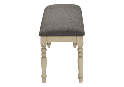 Bench, Rectangular, Upholstered, Transitional - Gray