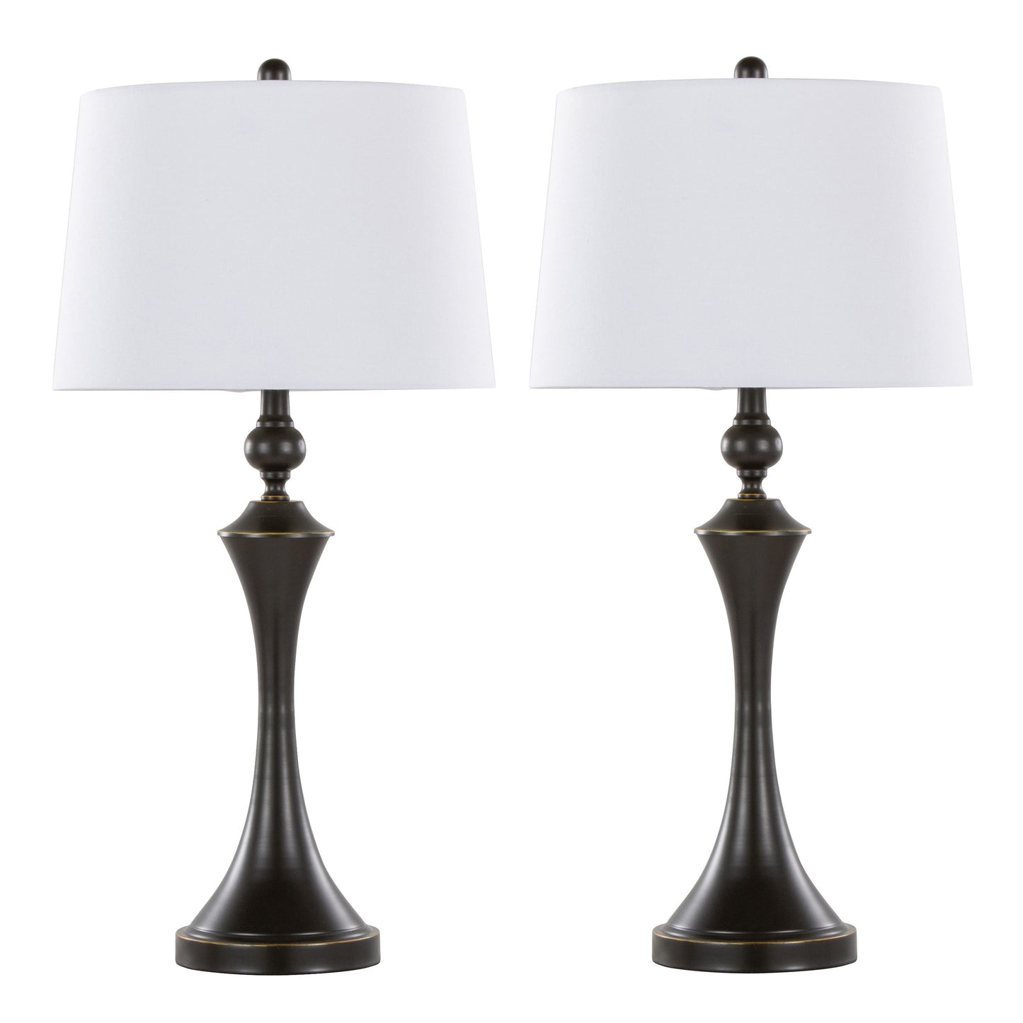 Flint - Contemporary Table Lamp Built In USB Port (Set of 2)