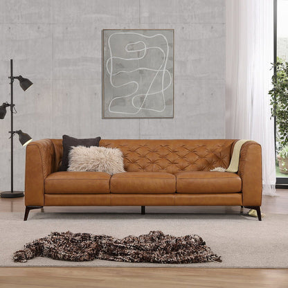 Fargo - Leather Sofa - Brown / Rustic