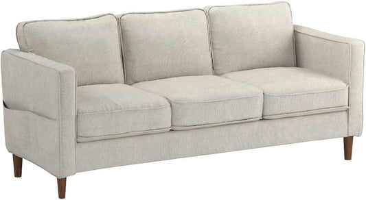 Mellow Modern Loveseat with Armrest Pockets