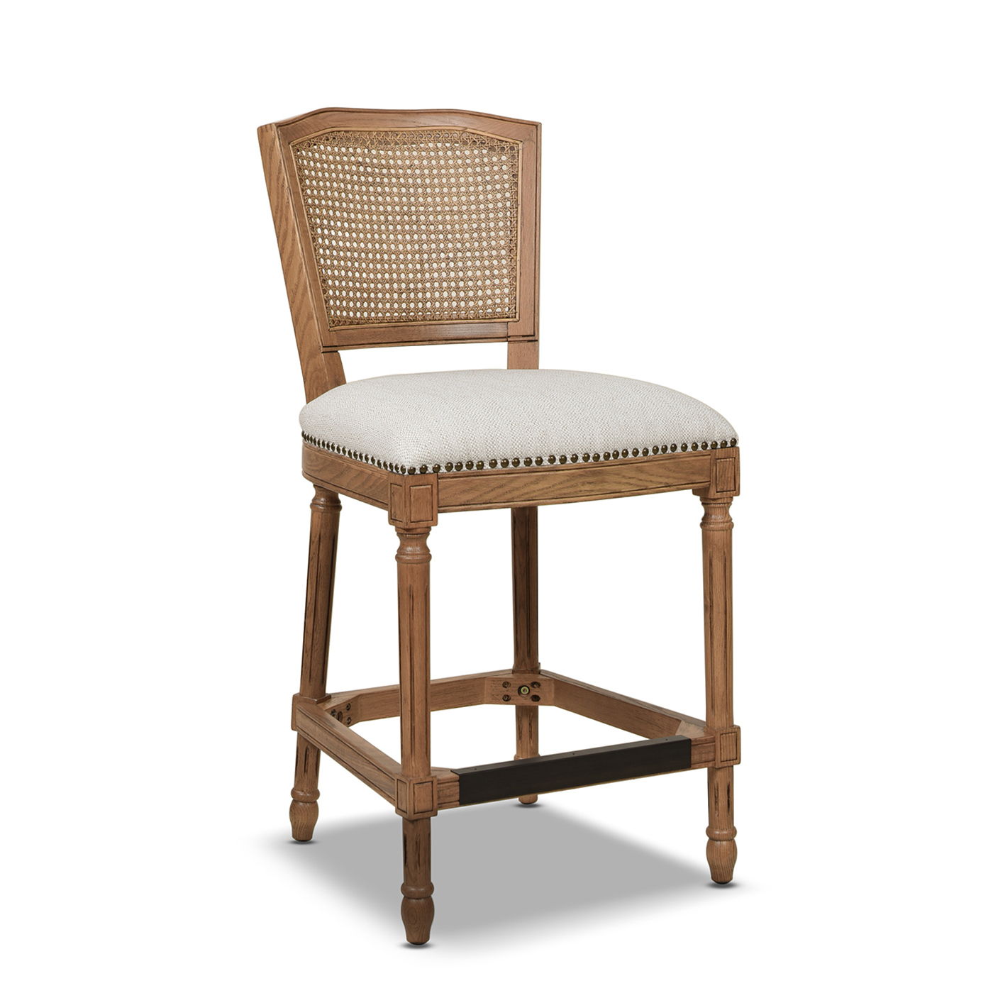 Triomphe - Rattan Wicker High Back Armless Counter Bar Stool