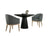 Black / 3 Pc. Table, 2 Chairs