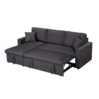 GZMR 82-in Modern Dark Gray Polyester/Blend Sofa