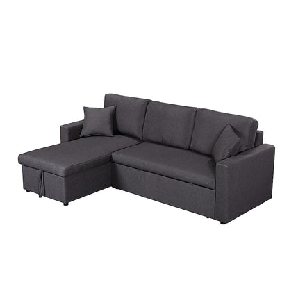 GZMR 82-in Modern Dark Gray Polyester/Blend Sofa