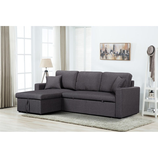 GZMR 82-in Modern Dark Gray Polyester/Blend Sofa