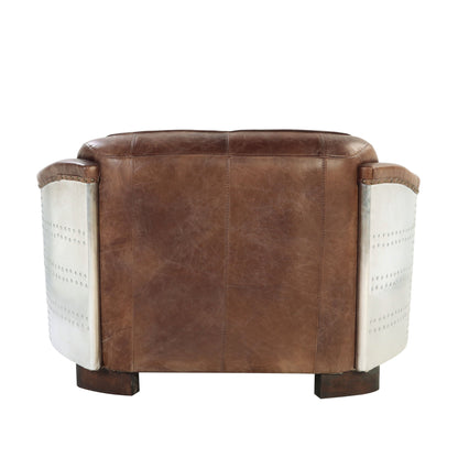 Brancaster - Grain Leather Loveseat - Brown