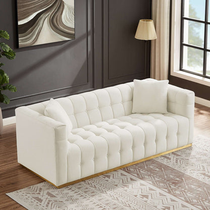 Eleanor - Sofa Boucle - Beige / Gold / Ivory / Ivory White