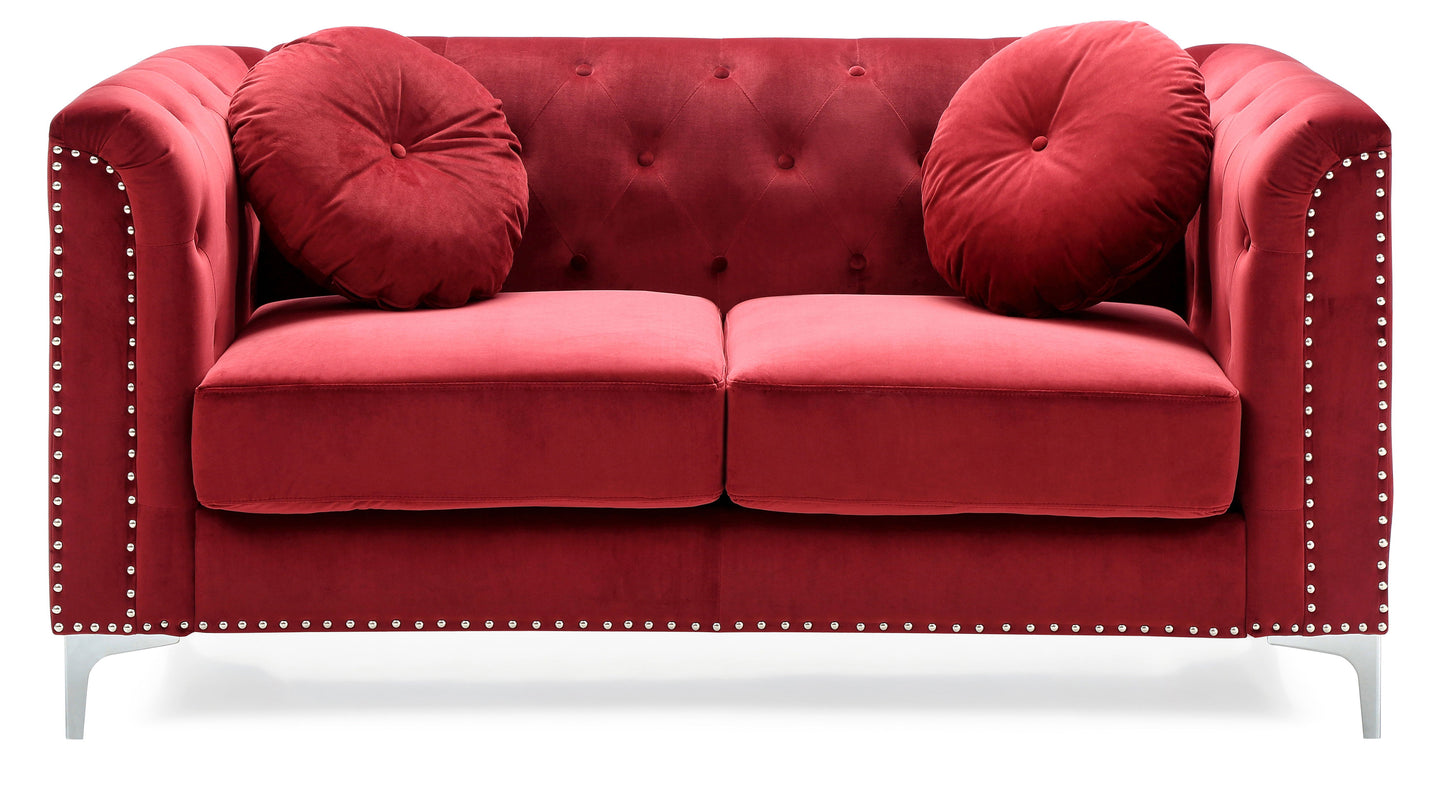 Stylish Sloped Arm Loveseat