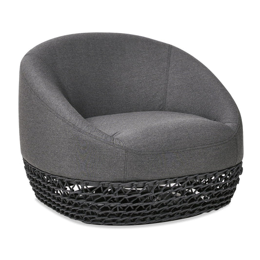 Willow - Upholstered Patio Deep Seating Armchair - Graphite Gray / Black