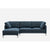 Indigo / Chaise - Left Facing / Black