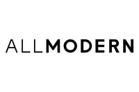The image shows the AllModern logo. The word "ALL" is written in thin black capital letters, and "MODERN" is in bold black capital letters. The text is centered on a white background.