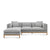 Performance Dove Grey / LAF - Chaise on the Left / Natural