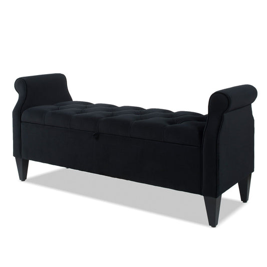 Jacqueline - Tufted Roll Arm Storage Bench