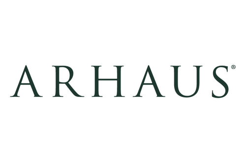 The image features the word "ARHAUS" in capital letters, written in a simple, elegant font. The text appears centered against a white background.