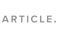 The image displays the word "ARTICLE" in large, gray, capital letters against a white background. There is a small, red dot placed at the end of the word.