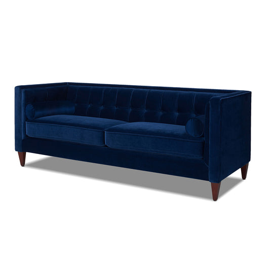 Jack - Modern Tuxedo Tufted Sofa - Navy Blue