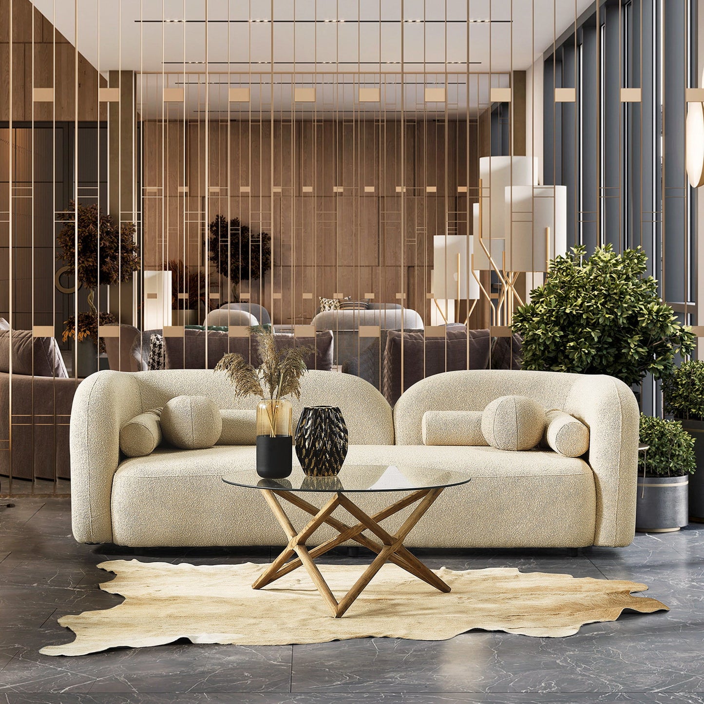 Donna - Japandi Design Boucle Sofa