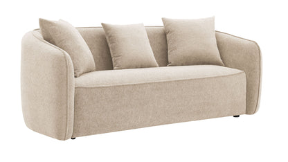 Keith - Chenille Sofa With 3 Matching Color Toss Pillows