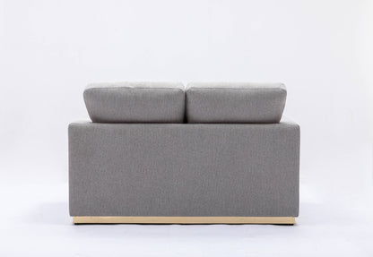 Valin - Linen Loveseat For Living Room - Gray