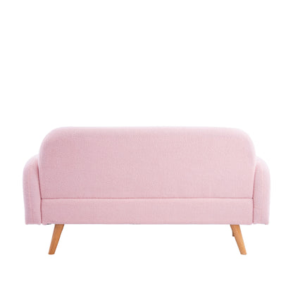 Teddy Velvet Two-Seater Sofa With Three Lumbar Pillows