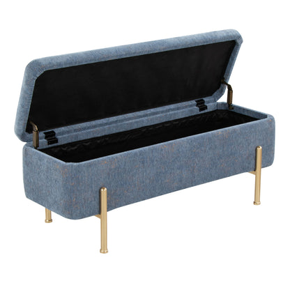 Daniella - Contemporary Bench - Gold / Blue