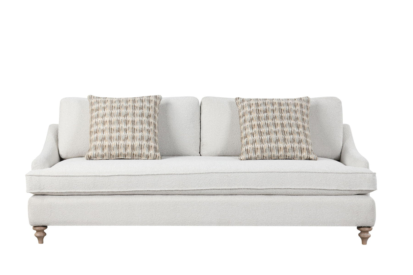 Sofa Single Reverable Cushion With 2 Pillows - Off White