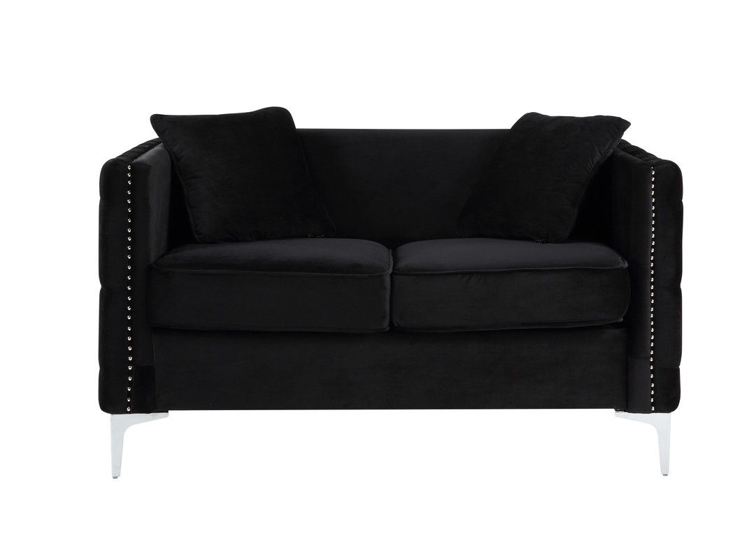 Bayberry - Velvet Loveseat With 2 Pillows