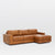 Right 2-Piece Chaise Sectional / Nut Saddle Leather