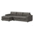 Gray Smoke Ludlow Leather / Left 2-Piece Chaise Sectional