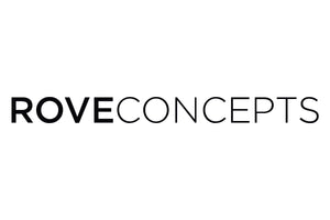 The image displays the logo of "Rove Concepts." The text "ROVE" is in bold black font, while "CONCEPTS" is in a lighter black font, all set against a plain white background.