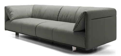 Introducing the Essex Sofa, a modern and minimalist piece with a sleek design, metal legs, plush cushions, and clean lines in an elegant gray color.