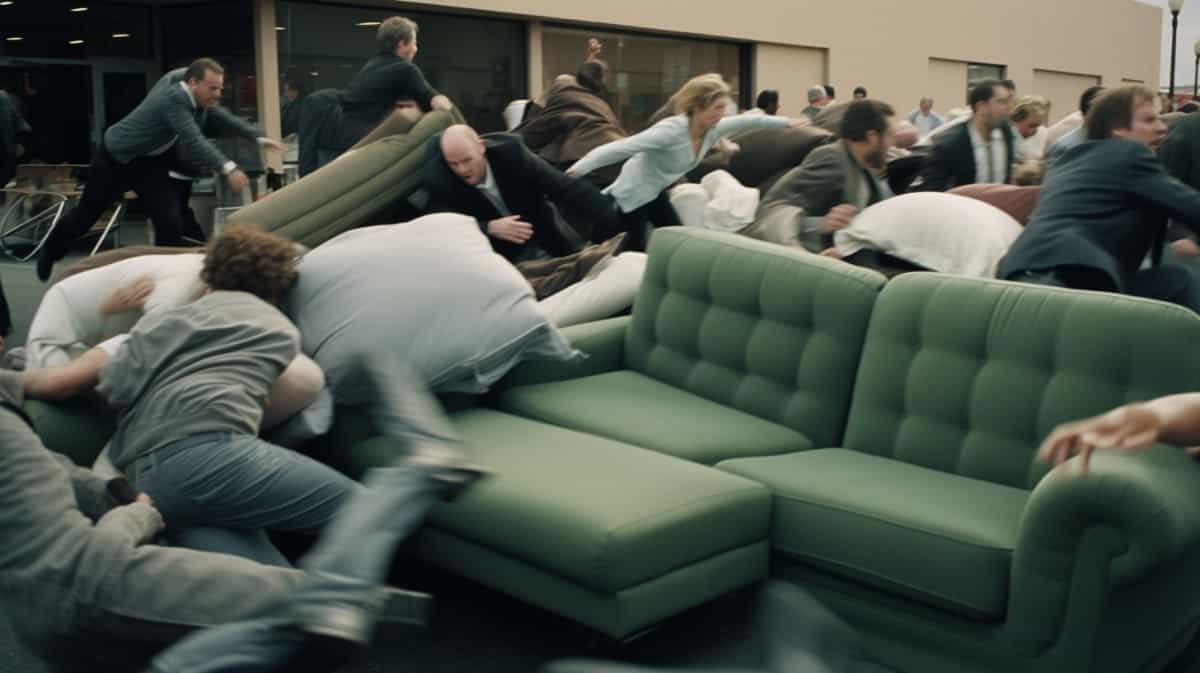 Crazy Black Friday Rush on couches