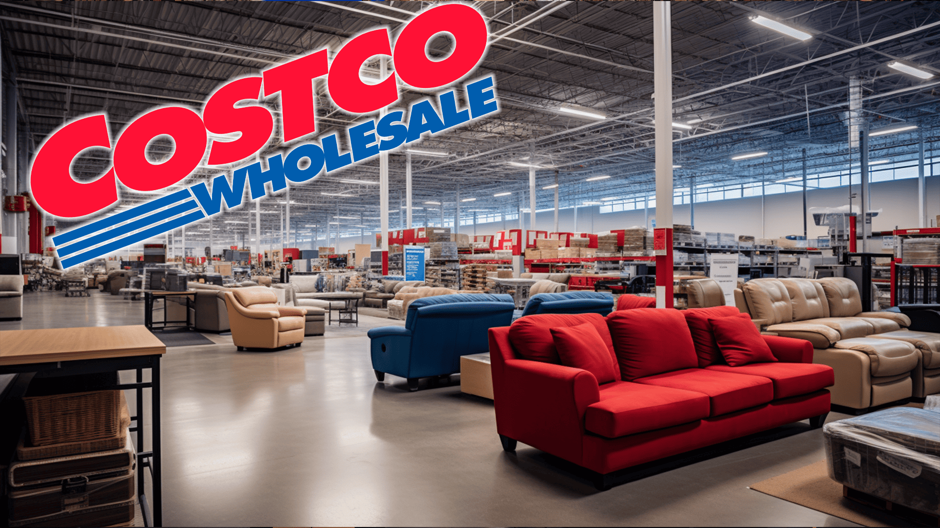 Costco wholseale furniture display retail store