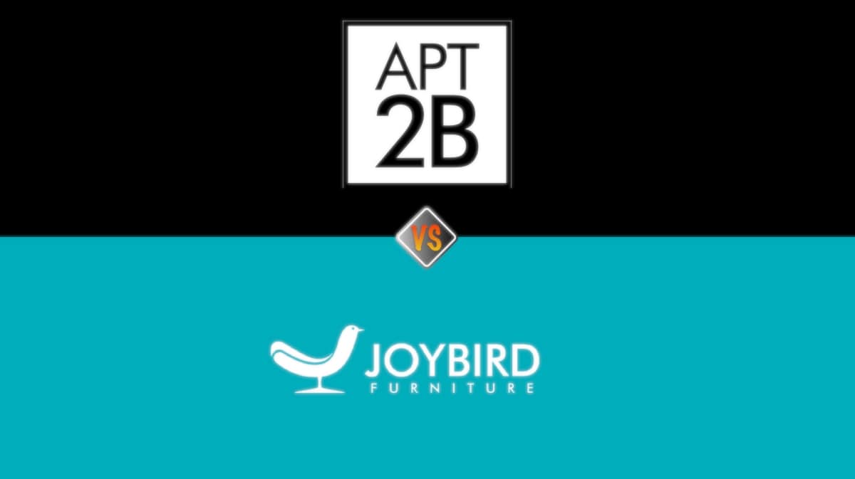 Apt2B couch company compared to Joybird couch company