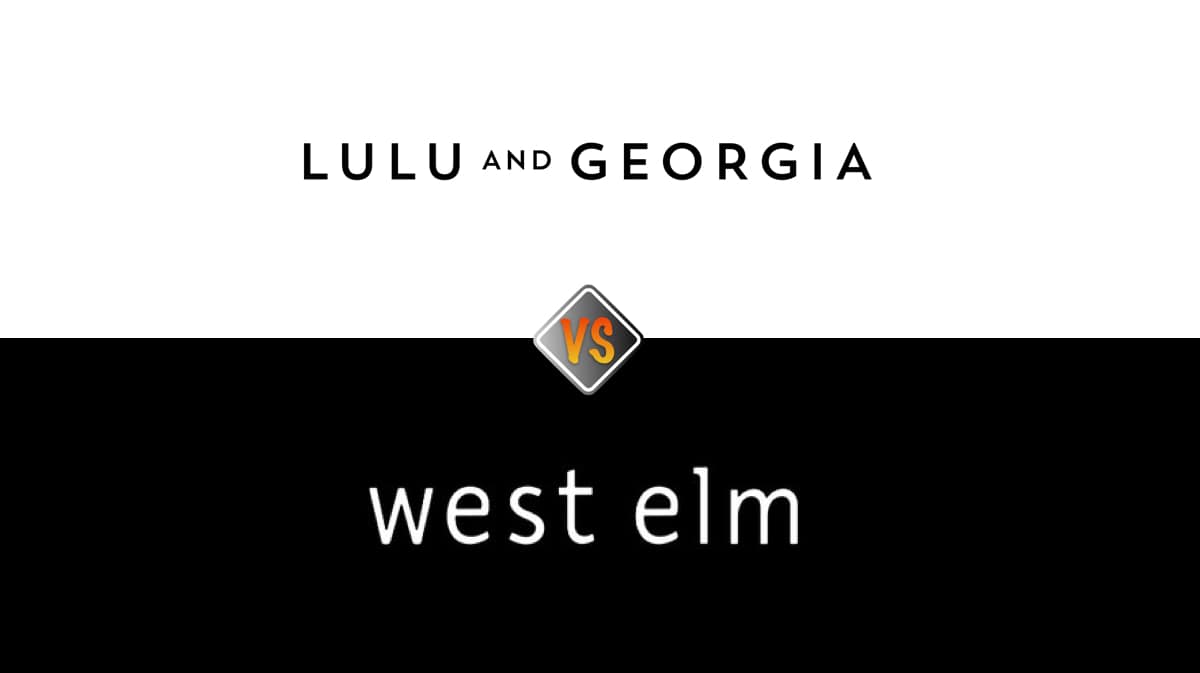 Lulu and Georgia couch company comparison to West Elm couch company