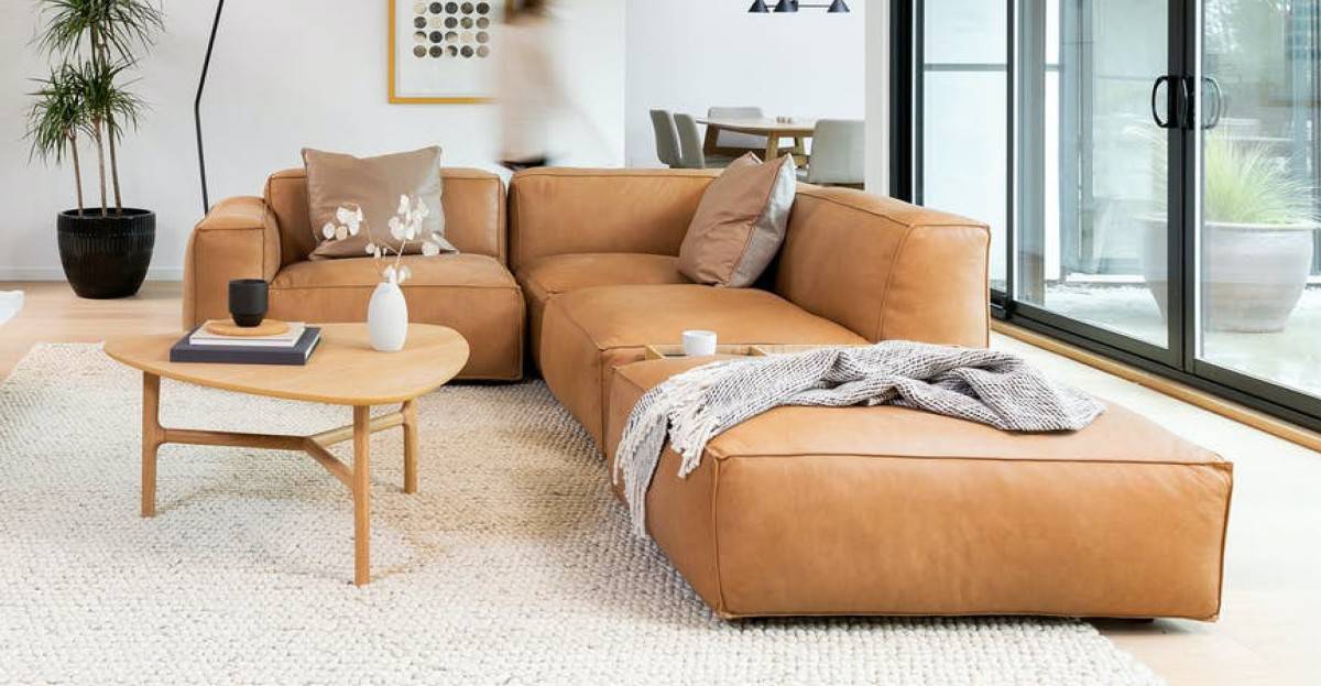 Article Leather Modular Sectional