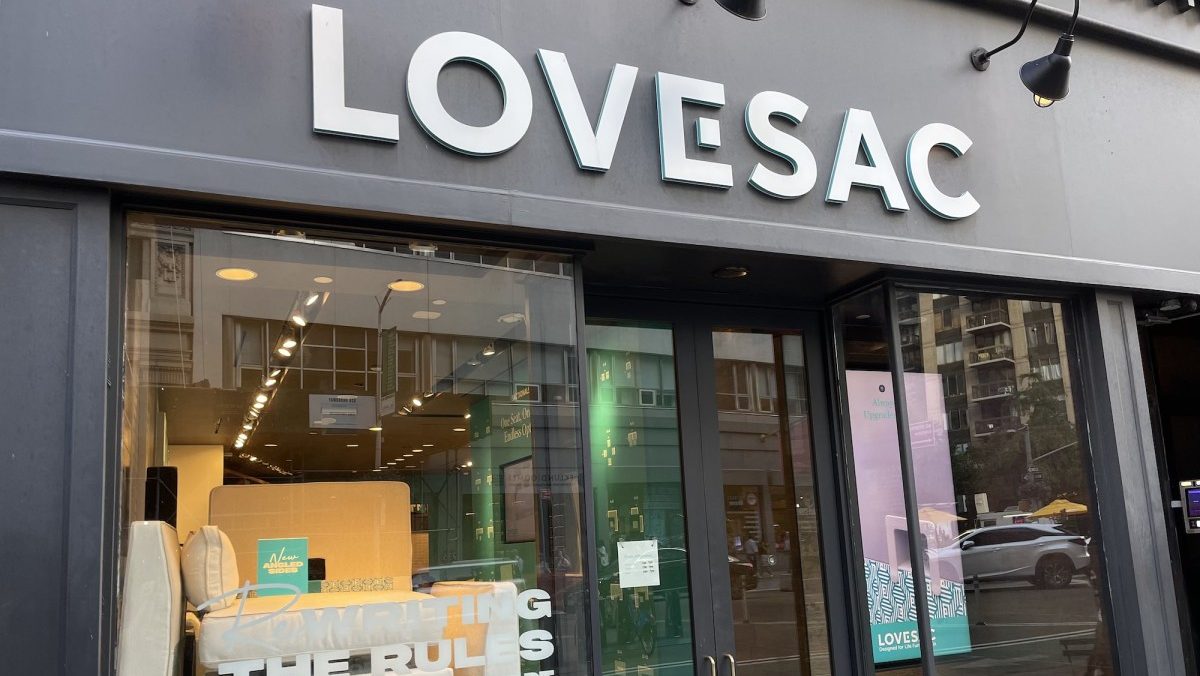 Lovesac storefront NYC