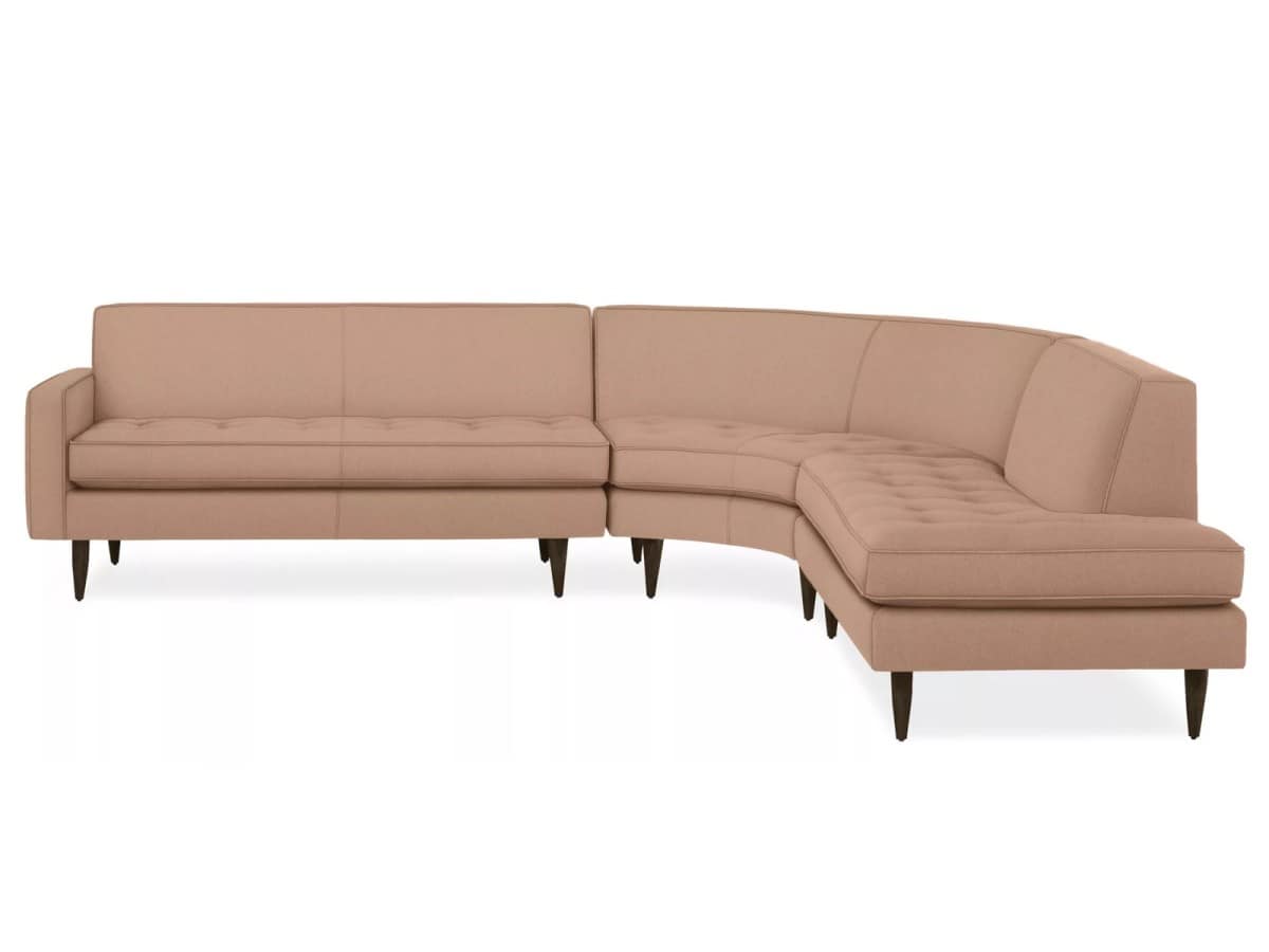 Room and Board Reese 3pc Sectional in Declan Blush
